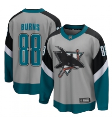 Men's San Jose Sharks #88 Brent Burns Fanatics Branded Gray 2020-21 Special Edition Breakaway Player Jersey