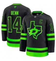 Men's Dallas Stars #14 Jamie Benn Black 2024-25 Alternate Stitched Hockey Jersey