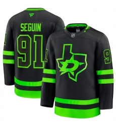 Men's Dallas Stars #91 Tyler Seguin Black 2024-25 Alternate Stitched Hockey Jersey