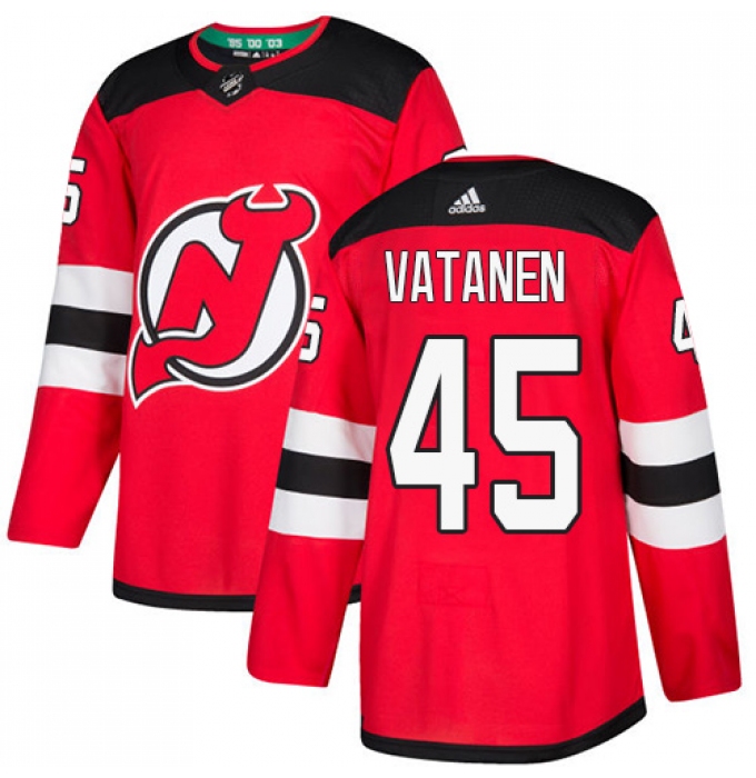 Men's Adidas New Jersey Devils #45 Sami Vatanen Premier Red Home NHL Jersey