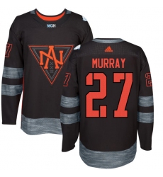 Men's Adidas Team North America #27 Ryan Murray Authentic Black Away 2016 World Cup of Hockey Jersey