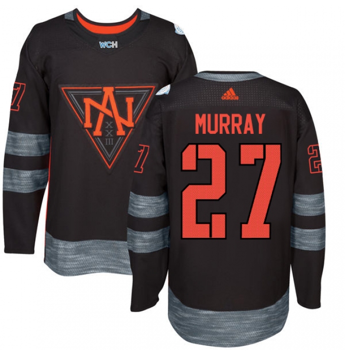 Men's Adidas Team North America #27 Ryan Murray Premier Black Away 2016 World Cup of Hockey Jersey