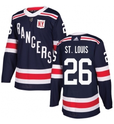 Youth Adidas New York Rangers #26 Martin St. Louis Authentic Navy Blue 2018 Winter Classic NHL Jersey