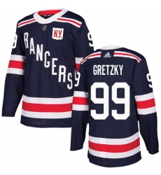 Men's Adidas New York Rangers #99 Wayne Gretzky Authentic Navy Blue 2018 Winter Classic NHL Jersey