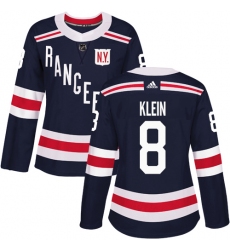 Women's Adidas New York Rangers #8 Kevin Klein Authentic Navy Blue 2018 Winter Classic NHL Jersey