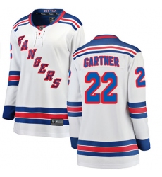 Women's New York Rangers #22 Mike Gartner Fanatics Branded White Away Breakaway NHL Jersey