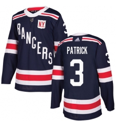 Men's Adidas New York Rangers #3 James Patrick Authentic Navy Blue 2018 Winter Classic NHL Jersey