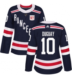 Women's Adidas New York Rangers #10 Ron Duguay Authentic Navy Blue 2018 Winter Classic NHL Jersey