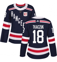 Women's Adidas New York Rangers #18 Walt Tkaczuk Authentic Navy Blue 2018 Winter Classic NHL Jersey