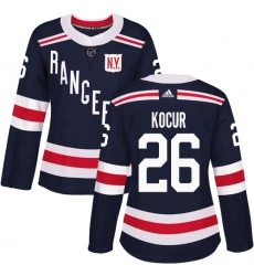 Women's Adidas New York Rangers #26 Joe Kocur Authentic Navy Blue 2018 Winter Classic NHL Jersey