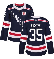 Women's Adidas New York Rangers #35 Mike Richter Authentic Navy Blue 2018 Winter Classic NHL Jersey