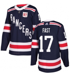 Men's Adidas New York Rangers #17 Jesper Fast Authentic Navy Blue 2018 Winter Classic NHL Jersey