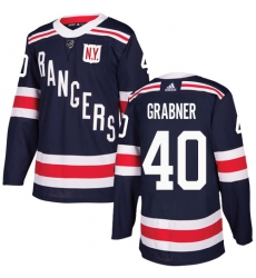 Men's Adidas New York Rangers #40 Michael Grabner Authentic Navy Blue 2018 Winter Classic NHL Jersey