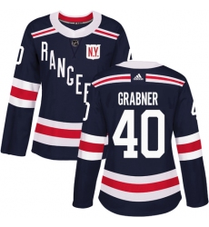 Women's Adidas New York Rangers #40 Michael Grabner Authentic Navy Blue 2018 Winter Classic NHL Jersey