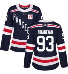 Women's Adidas New York Rangers #93 Mika Zibanejad Authentic Navy Blue 2018 Winter Classic NHL Jersey