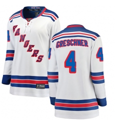 Women's New York Rangers #4 Ron Greschner Fanatics Branded White Away Breakaway NHL Jersey