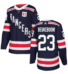 Men's Adidas New York Rangers #23 Jeff Beukeboom Authentic Navy Blue 2018 Winter Classic NHL Jersey