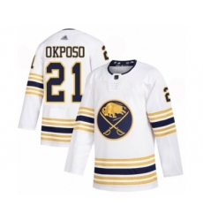 Youth Buffalo Sabres #21 Kyle Okposo Authentic White 50th Season Hockey Jersey