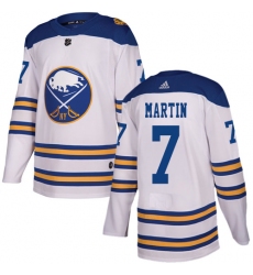 Youth Adidas Buffalo Sabres #7 Rick Martin Authentic White 2018 Winter Classic NHL Jersey