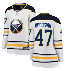 Women's Buffalo Sabres #47 Zach Bogosian Fanatics Branded White Away Breakaway NHL Jersey
