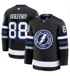 Men's Tampa Bay Lightning #88 Andrei Vasilevskiy Black 2024-25 Alternate Stitched Hockey Jersey