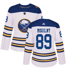 Women's Adidas Buffalo Sabres #89 Alexander Mogilny Authentic White 2018 Winter Classic NHL Jersey