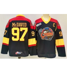 Men's Edmonton Oilers #97 Connor McDavid Black 2024-25 With C Heritage Classic Primegreen Stitched Jersey