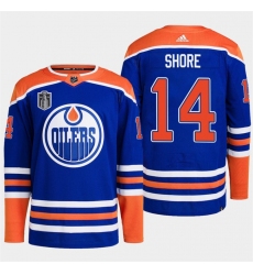 Men's Edmonton Oilers #14 Mattias Ekholm Royal 2024 Stanley Cup Final Stitched Jersey