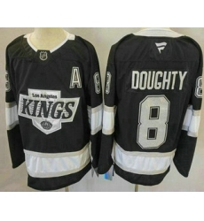 Men's Los Angeles Kings #8 Drew Doughty Black Alternate Authentic Jersey