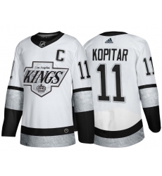 Men's Los Angeles Kings #11 Anze Kopitar White Throwback Stitched Jersey