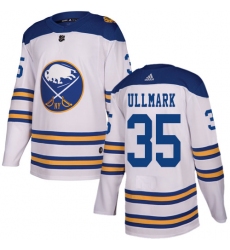 Men's Adidas Buffalo Sabres #35 Linus Ullmark Authentic White 2018 Winter Classic NHL Jersey