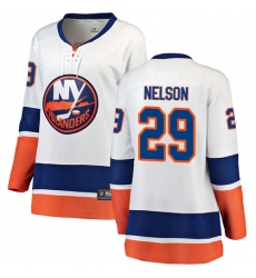 Women's New York Islanders #29 Brock Nelson Fanatics Branded White Away Breakaway NHL Jersey