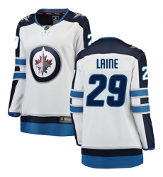 Women's Winnipeg Jets #29 Patrik Laine Fanatics Branded White Away Breakaway NHL Jersey