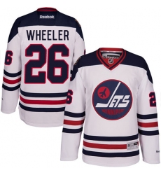 Men's Reebok Winnipeg Jets #26 Blake Wheeler Premier White 2016 Heritage Classic NHL Jersey