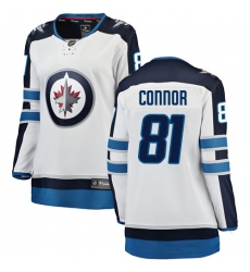 Women's Winnipeg Jets #81 Kyle Connor Fanatics Branded White Away Breakaway NHL Jersey