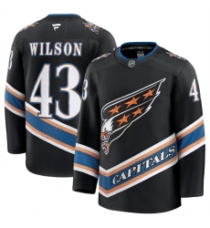 Men's Washington Capitals #43 Tom Wilson Black 2024-25 Alternate Stitched Hockey Jersey