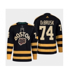 Men's Boston Bruins #74 Jake DeBrusk Black Classic Primegreen Stitched Jersey