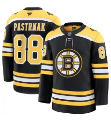 Men's Boston Bruins #88 David Pastrnak Black 2024-25 Home Stitched Hockey Jersey