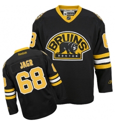 Women's Reebok Boston Bruins #68 Jaromir Jagr Premier Black Third NHL Jersey