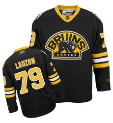 Women's Reebok Boston Bruins #79 Jeremy Lauzon Authentic Black Third NHL Jersey