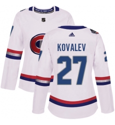 Women's Adidas Montreal Canadiens #27 Alexei Kovalev Authentic White 2017 100 Classic NHL Jersey