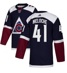 Youth Adidas Colorado Avalanche #41 Nicolas Meloche Authentic Navy Blue Alternate NHL Jersey