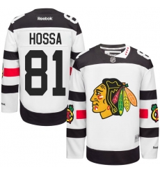 Men's Reebok Chicago Blackhawks #81 Marian Hossa Premier White 2016 Stadium Series NHL Jersey