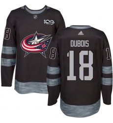 Men's Adidas Columbus Blue Jackets #18 Pierre-Luc Dubois Premier Black 1917-2017 100th Anniversary NHL Jersey