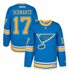 Youth Reebok St. Louis Blues #17 Jaden Schwartz Premier Blue 2017 Winter Classic NHL Jersey