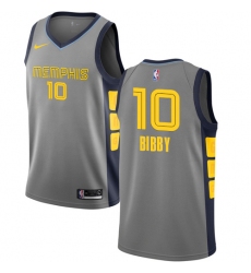 Youth Nike Memphis Grizzlies #10 Mike Bibby Swingman Gray NBA Jersey - City Edition