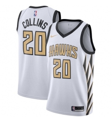Men's Nike Atlanta Hawks #20 John Collins Swingman White NBA Jersey - City Edition