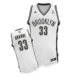 Women's Adidas Brooklyn Nets #33 Allen Crabbe Swingman White Home NBA Jersey