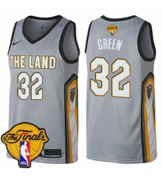 Youth Nike Cleveland Cavaliers #32 Jeff Green Swingman Gray 2018 NBA Finals Bound NBA Jersey - City Edition