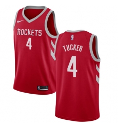 Men's Nike Houston Rockets #4 PJ Tucker Red NBA Swingman Icon Edition Jersey
